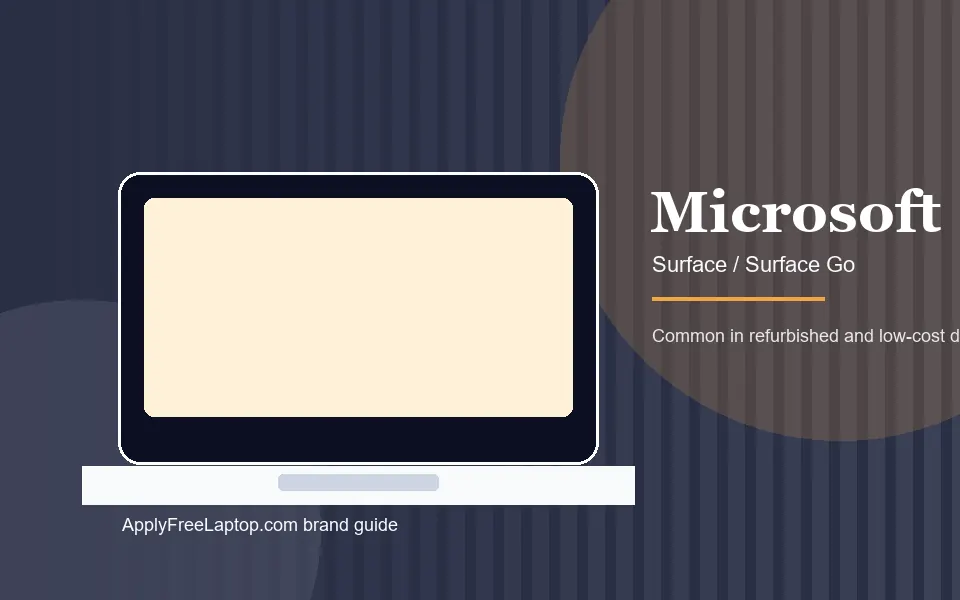 Microsoft Surface brand panel for free laptop applicants